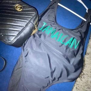 Jamaican one piece swimsuit